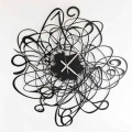 Modern Design Wall Clock in Black Iron or White Made in Italy - Baldo