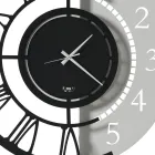 Modern Round Design Iron Wall Clock Double Numbering - Kassio Viadurini