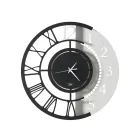 Modern Round Design Iron Wall Clock Double Numbering - Kassio Viadurini