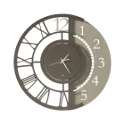 Modern Round Design Iron Wall Clock Double Numbering - Kassio Viadurini