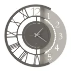Modern Round Design Iron Wall Clock Double Numbering - Kassio Viadurini