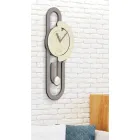 Wall Pendulum Clock Modern Design in Beige and Brown Wood - Paperclip Viadurini