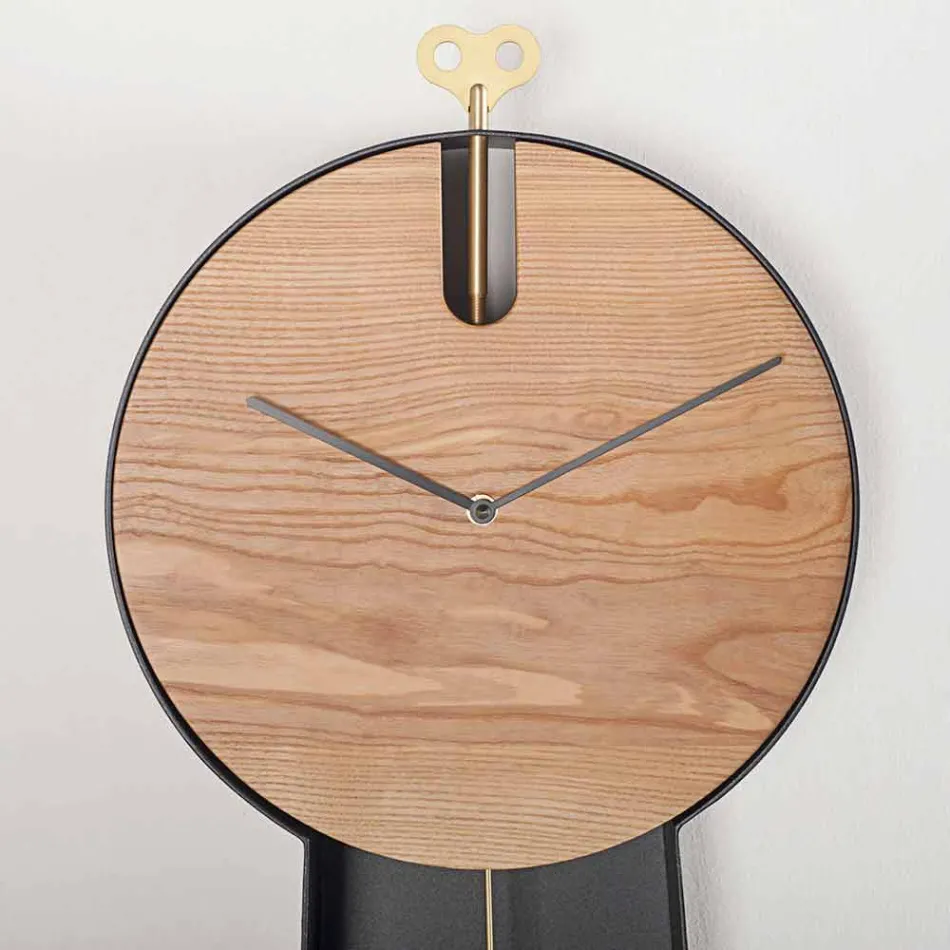 Design Pendulum Clock with Steel Structure Made in Italy - Pendolino Viadurini