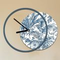 Clock with Wooden Panel and Print Made in Italy - Malawi