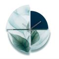 60 cm Wall Clock in Printed Methacrylate and Geometric Shapes Made in Italy - Lumea