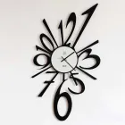 Design Wall Clock in Black Iron or Aluminum Made in Italy - Oceano Viadurini