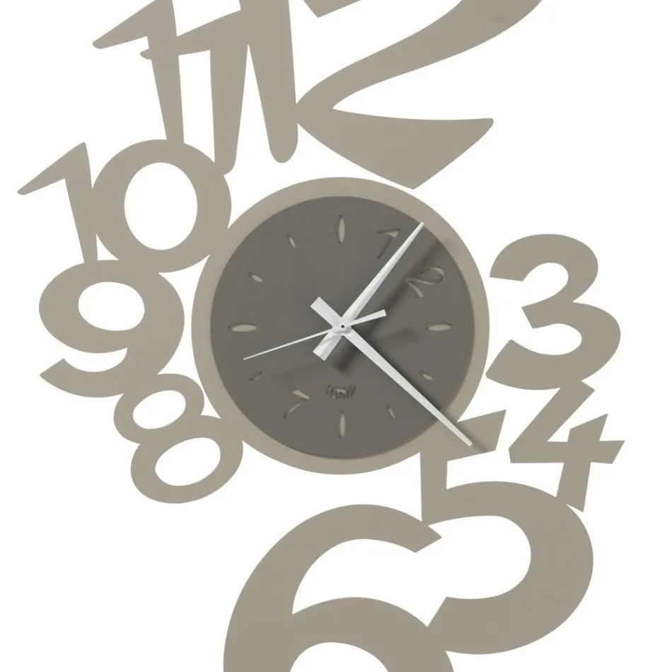 Large Design Iron Wall Clock with External Numbers - Aquarius Viadurini