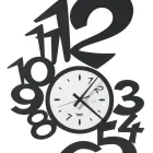 Large Design Iron Wall Clock with External Numbers - Aquarius Viadurini