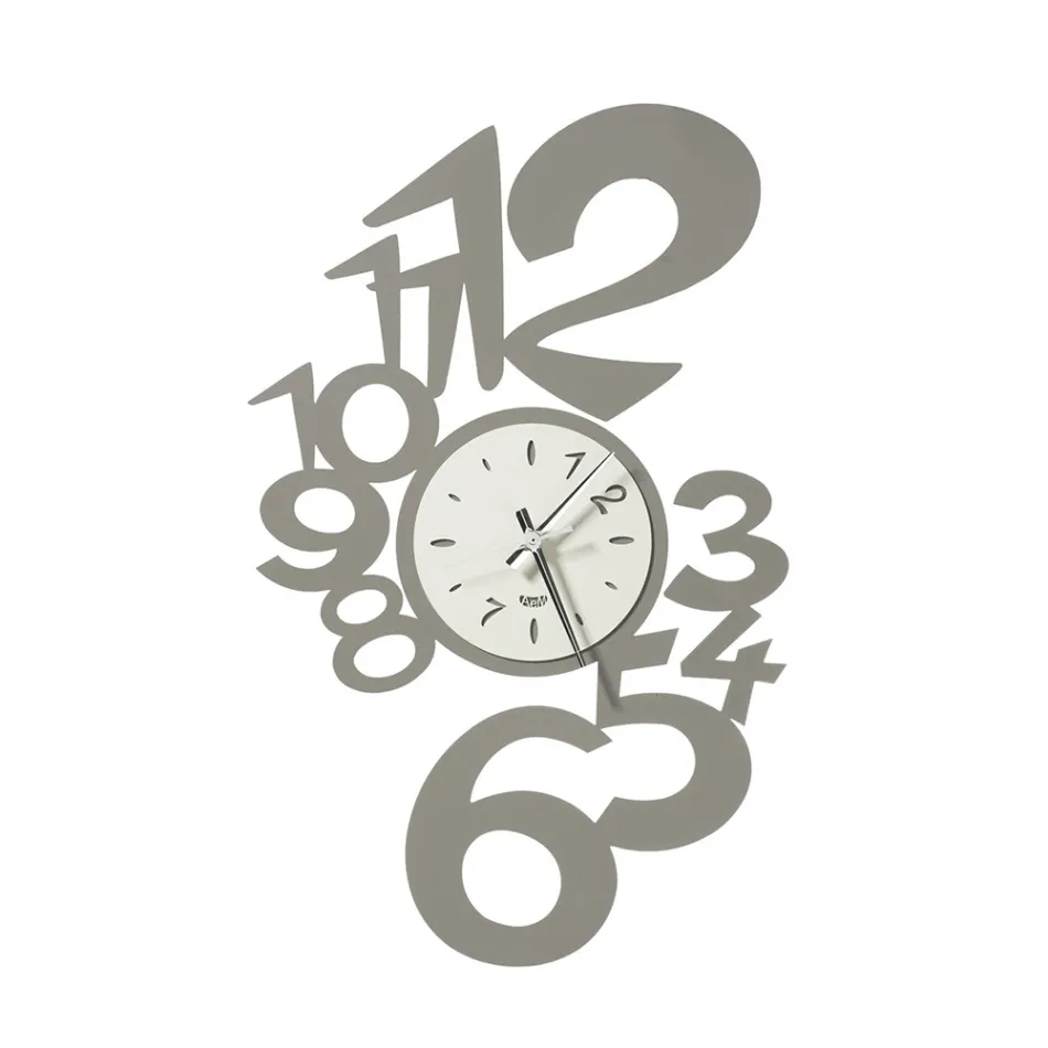 Large Design Iron Wall Clock with External Numbers - Aquarius Viadurini