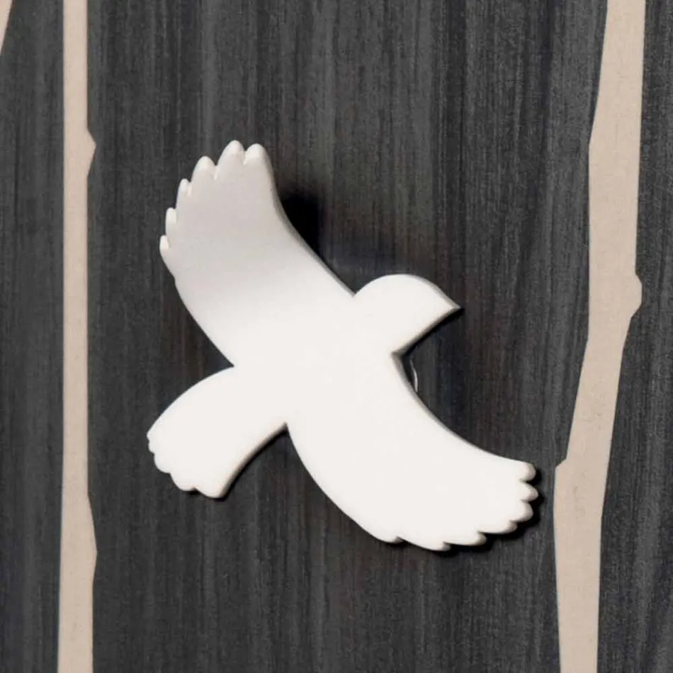 Wooden Wall Clock with Three-dimensional Design Decorations - Forrest Viadurini