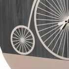 Round Design Wooden Wall Clock with Decorations in 2 Finishes - Byko Viadurini