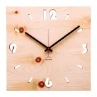 Wall clock in Swiss pine wood made in Italy Andrea Viadurini