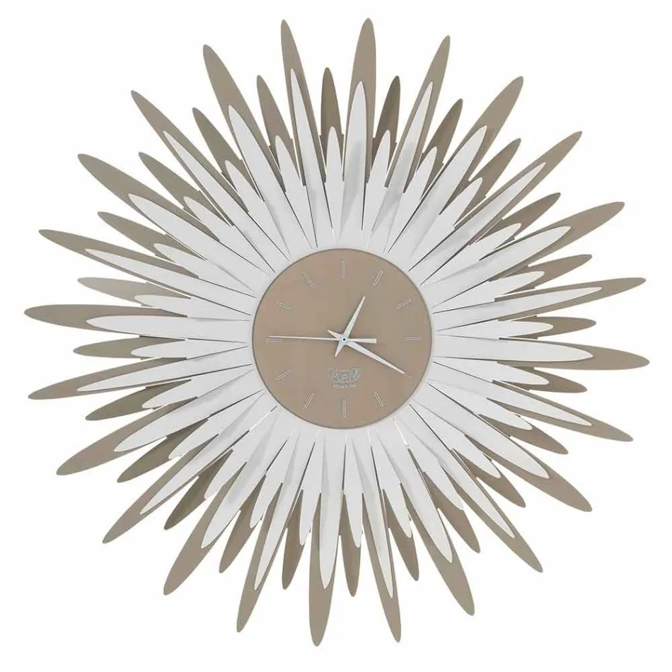 Modern Wall Clock with Iron Shape in Made in Italy - Fuoco Viadurini