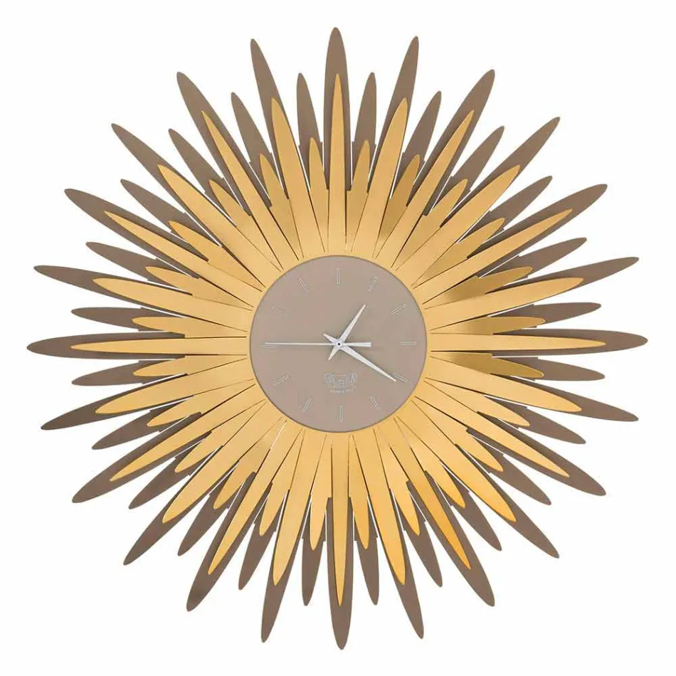 Modern Wall Clock with Iron Shape in Made in Italy - Fuoco Viadurini