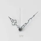 Modern and Round Wall Clock with Decorated Wood Design - Armonio Viadurini