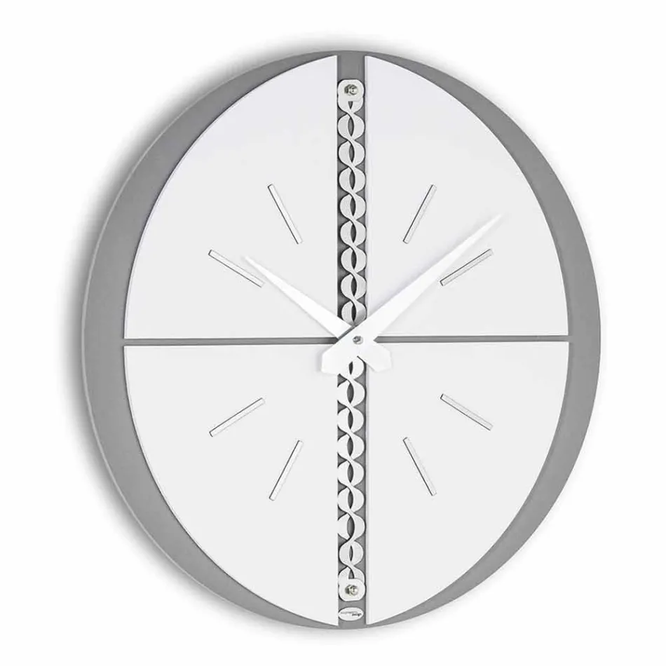Round Wall Clock with PVC Support Made in Italy - Elisio Viadurini
