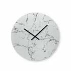 Round Wall Clock Marble Effect Without Numbers Made in Italy - Dial Viadurini