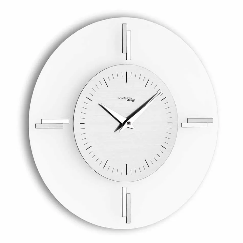Round Wall Clock in Methacrylate and Aluminum Made in Italy - Syria Viadurini