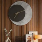 Elara Round Wall Clock in Printed Methacrylate Made in Italy Viadurini