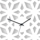 Large Design Wall Clock in White Dove Gray Green or Pink Wood - Tarto Viadurini