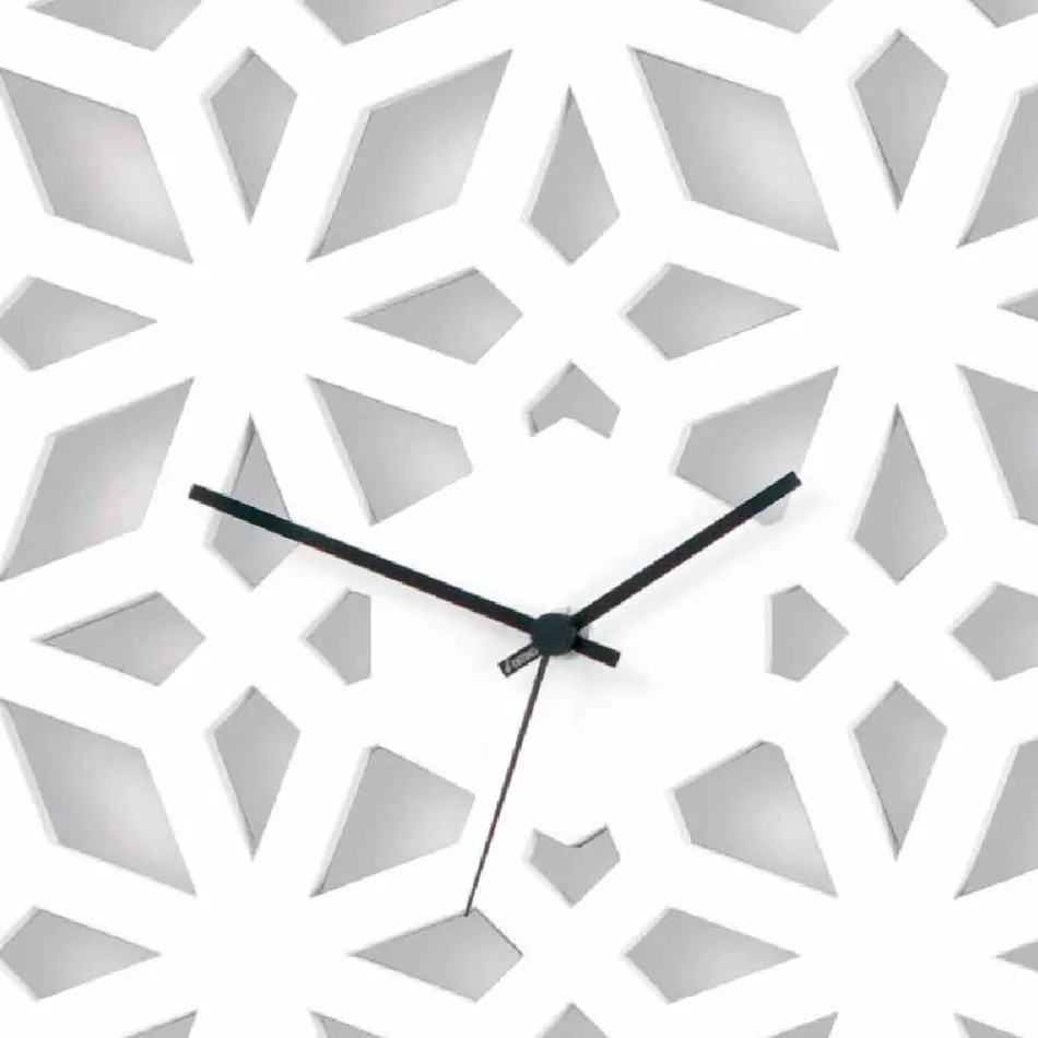 Large Design Wall Clock in White Dove Gray Green or Pink Wood - Tarto Viadurini