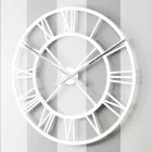 Large Shabby Wall Clock in Vintage Round Design Wood - Arrigo Viadurini