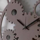 Large Round Wooden Wall Clock in Shabby Colored Design - Mechanic Viadurini