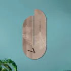 Wooden Clock with Heron Print Made in Italy - Palau Viadurini