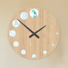 Wooden Clock with Marine Print Made in Italy - Honduras Viadurini