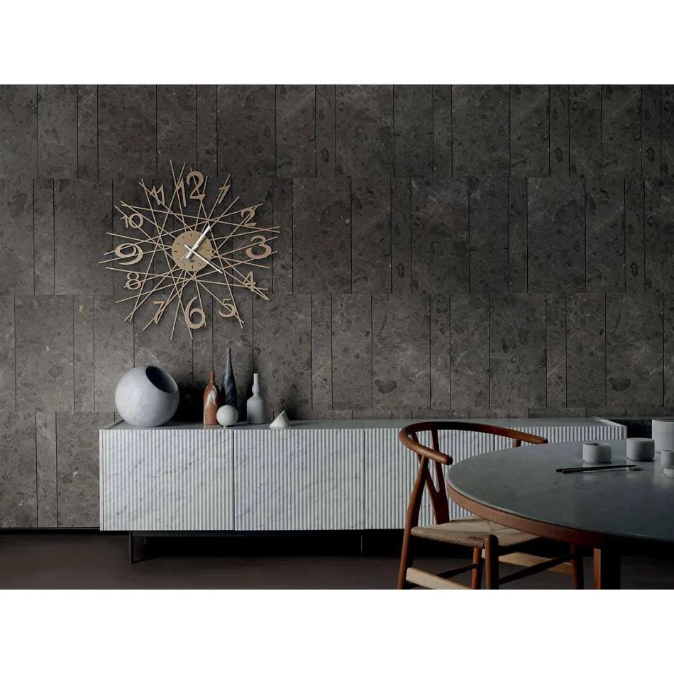 Round Iron Design Wall Clock Made in Italy - Kombo Viadurini