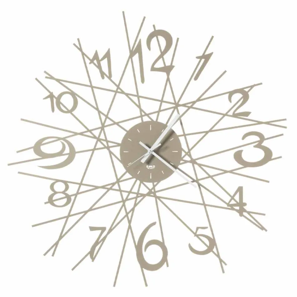 Round Iron Design Wall Clock Made in Italy - Kombo Viadurini