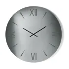 Round Mirrored Glass Clock with Laser-Engraved Numbers - Clelia Viadurini