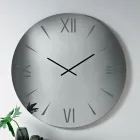 Round Mirrored Glass Clock with Laser-Engraved Numbers - Clelia Viadurini