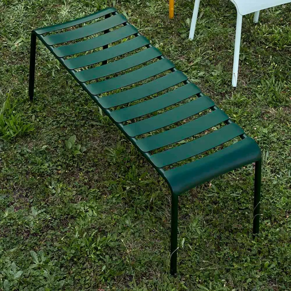 Low Bench in Outdoor Painted Aluminum, Made in Italy - Sybella Viadurini