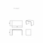 Modern design long bath bench produced in Italy Recanati Viadurini