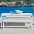 Design outdoor bench made of painted aluminum System by Varaschin