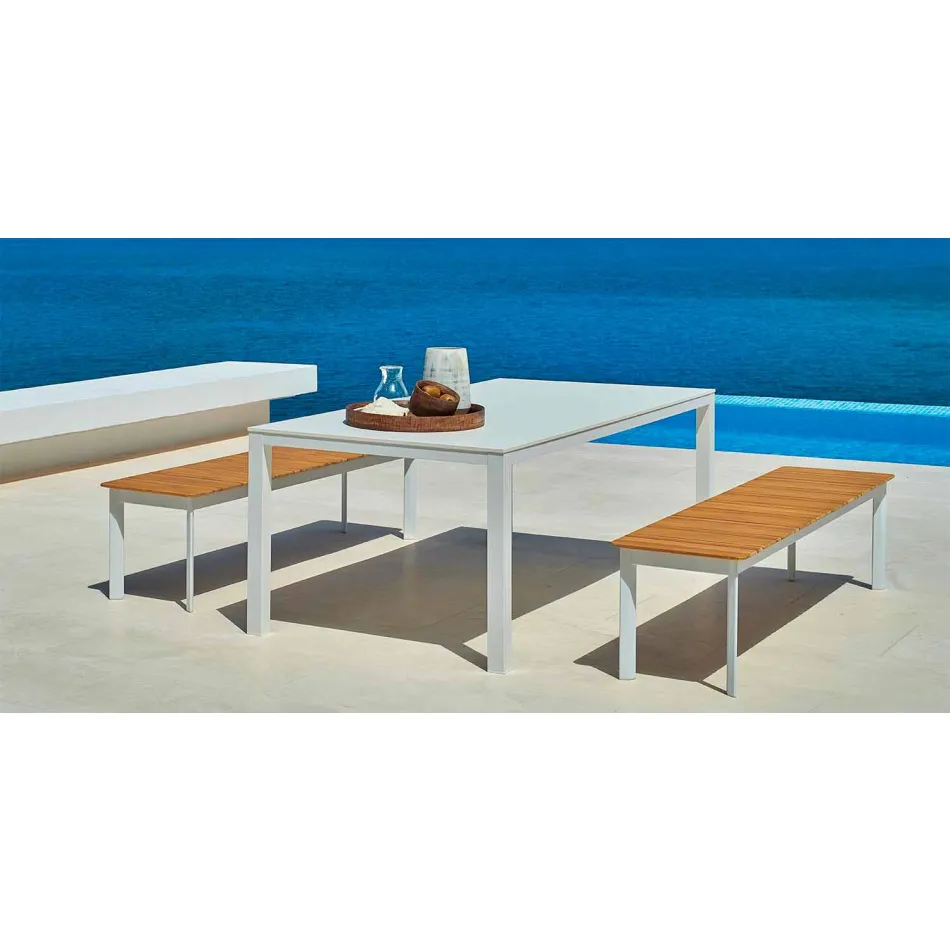 Varaschin System outdoor bench in design painted aluminum Viadurini