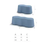 Wavy Indoor Bench in Colored Polyethylene Made in Italy - Marion Viadurini