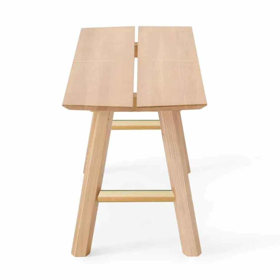 Modern Design Bench in Ash Wood with Veneered Seat - Andria Viadurini