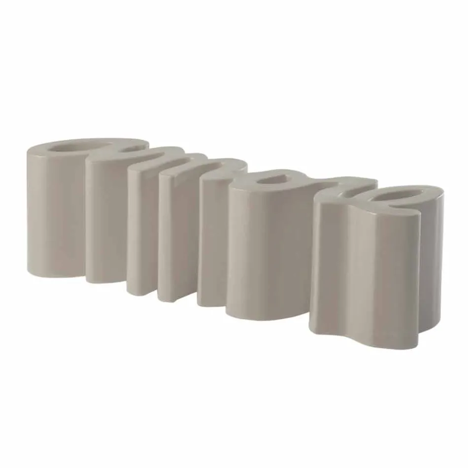 Colorful design bench Slide Love modern made in Italy Viadurini