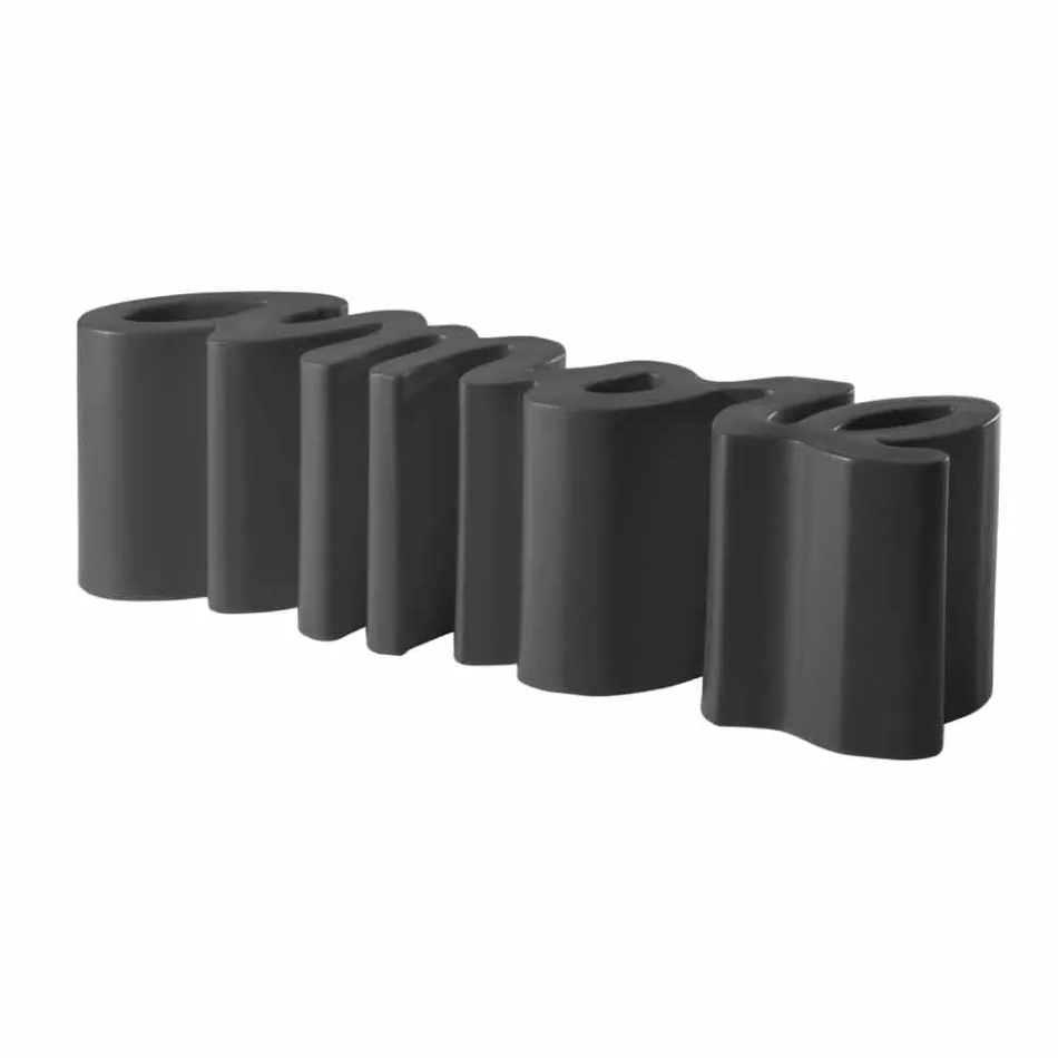 Colorful design bench Slide Love modern made in Italy Viadurini