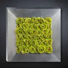 Decorative Wall Panel with Artificial Flowers Made in Italy - Nunco Viadurini