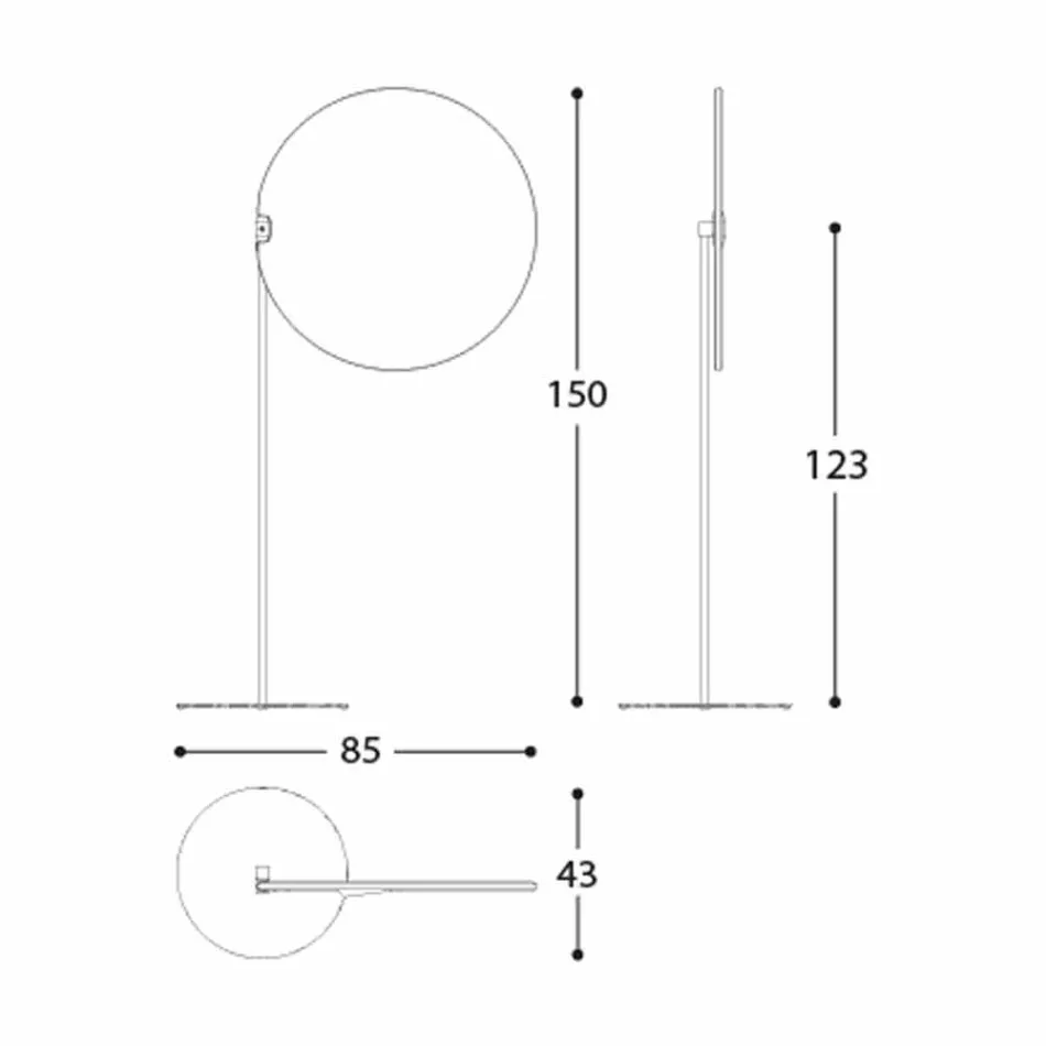Fabric Parasol with Aluminum Structure - Emma Sunscreen by Varaschin Viadurini