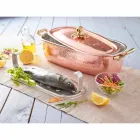 Fish Pot in Italian Handmade Tinned Copper with Lid 44 cm - Mariapia Viadurini