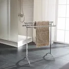 Vintage Brass Bathroom Towel Hanger Stand Made in Italy - Aristide Viadurini