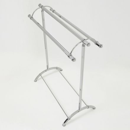 Vintage Brass Bathroom Towel Hanger Stand Made in Italy - Aristide Viadurini