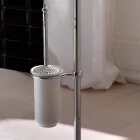 Vintage Terra Floor Lamp with Paper Holder and Toilet Brush Holder in Brass and Ceramic – Caen Viadurini