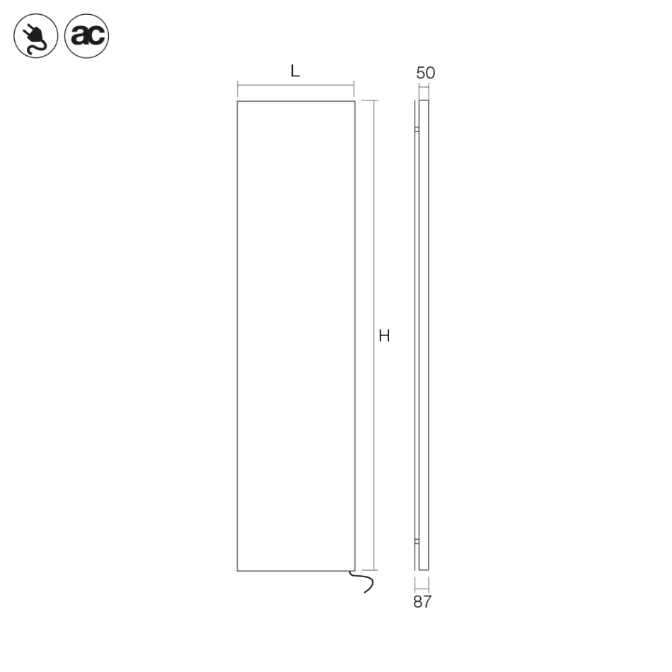 Basalt Electric Radiant Plate with Design Shade Made in Italy Viadurini