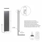 Vertical Electric Radiant Plate in Gold Modern Design up to 1000 W - Ice Viadurini