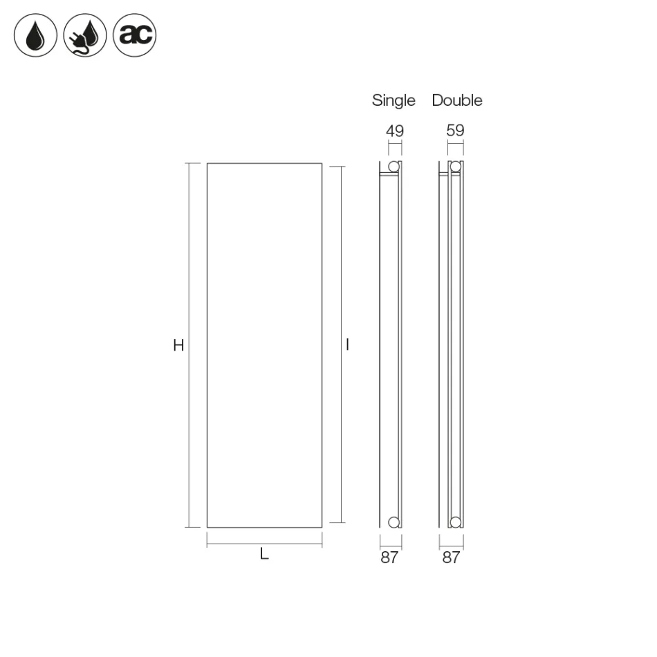Steel Hydraulic Radiant Plate with Shade Made in Italy - Selce Viadurini